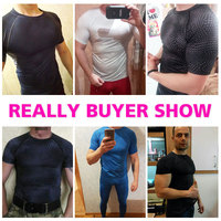 Szybkoschnący trening koszulka do biegania kompresja topy Fitness oddychająca koszulka siłownia koszulki odzież Rashguard męskie koszulki sportowe męskie 5
